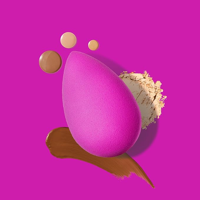 Beautyblender® | Electric Violet Beauty Blender Makeup Sponge, Super-Soft Foam Easily Blends Foundations, Powders & Creams, Made in USA, Reusable, Washable, Streak Free Application, Vegan-Velvo Beauty