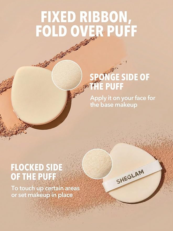 SHEGLAM SKin-Focus Full Coverage Powder Foundation Oil-Control Lightweight Face Pressed Powder Makeup-Sand-Velvo Beauty