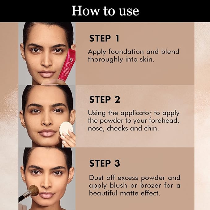 FV Setting Powder, Oil-Control, Long-Lasting, Medium Coverage Pressed Face Powder Makeup, Matte Finish for Oily, Dry & Normal Skin, Natural Beige, 0.28 Oz-Velvo Beauty