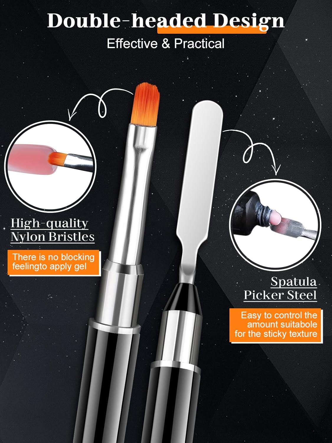 EBANKU Dual Form Kit, 288PCS Poly Gel Forms for French Nails, 8 Styles Reusable Silicone Pads, 5PCS Clips, Brush Pen, Files Buffer, Extension Kit for Beginner-Velvo Beauty