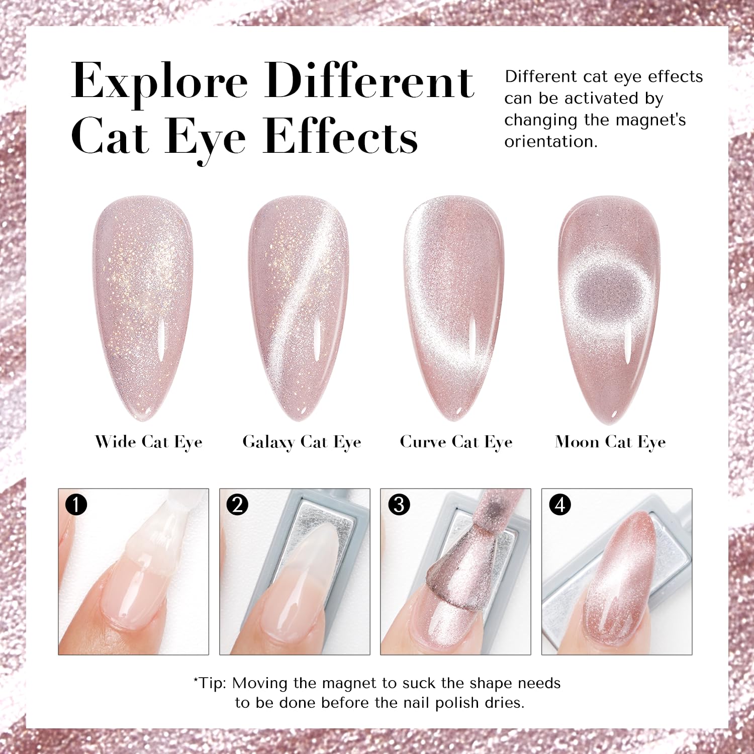 AZUREBEAUTY Cat Eye Nail Polish Quick Dry Nude Glitter Toe Nail Polish Natural Shine Nail Lacquer Salon-Quality for Women Girl Gifts-Velvo Beauty