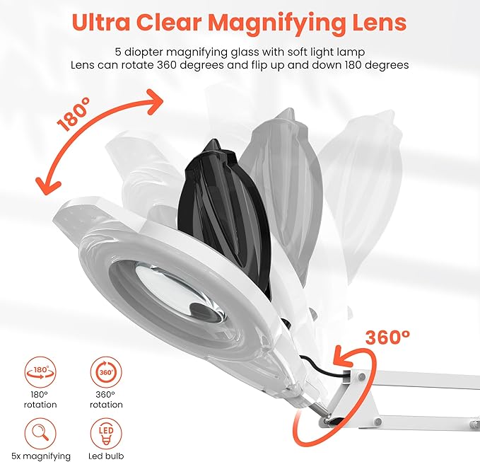 TASALON 2-in-1 Professional Facial Steamer with 5X Magnifying Lamp, Esthetician Steamer on Wheels, White, Facial Steamer, Cleansing, Hydrating, Pore Treatment-Velvo Beauty