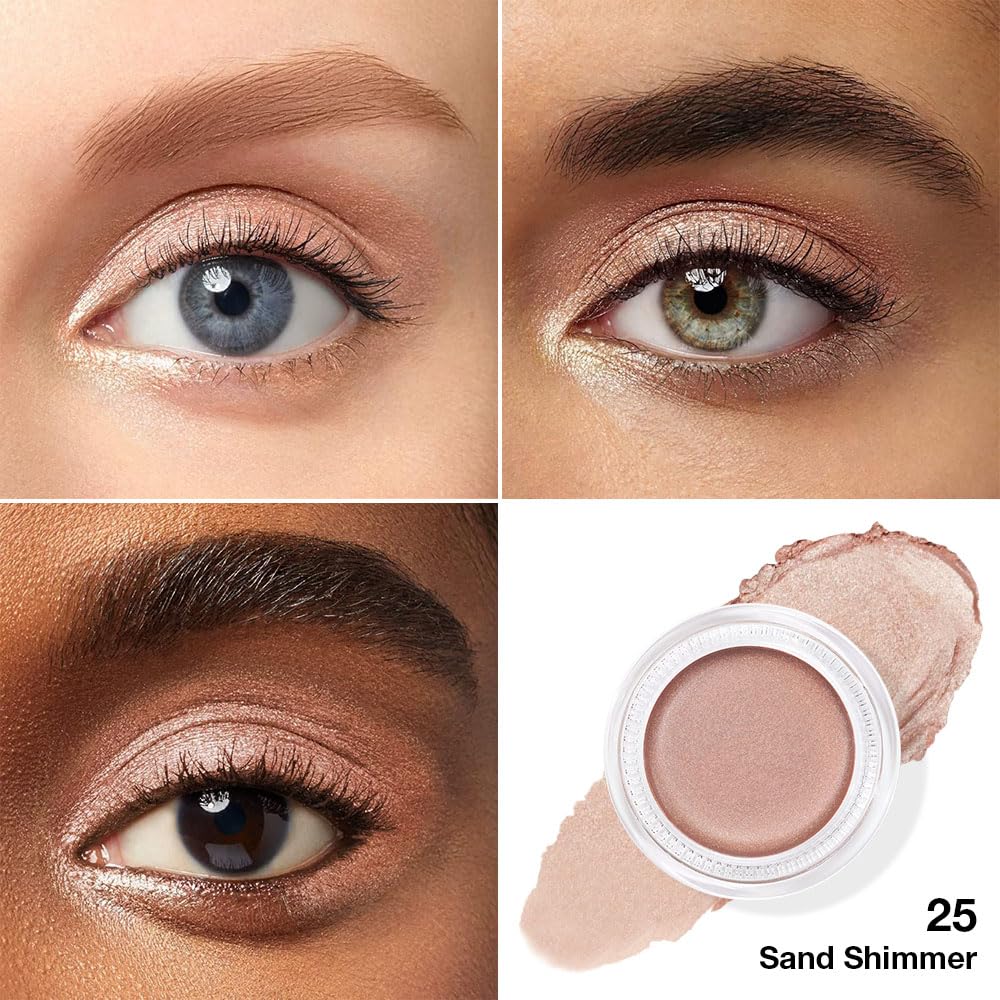 Kaely Single Cream Eyeshadow Pot, Sand Shimmer Eye Shadow for Older Women High Pigmented Waterproof, Natural Eyeshadow Palette Makeup Brightener, sombras en crema para ojos, Blendable, 25-Velvo Beauty