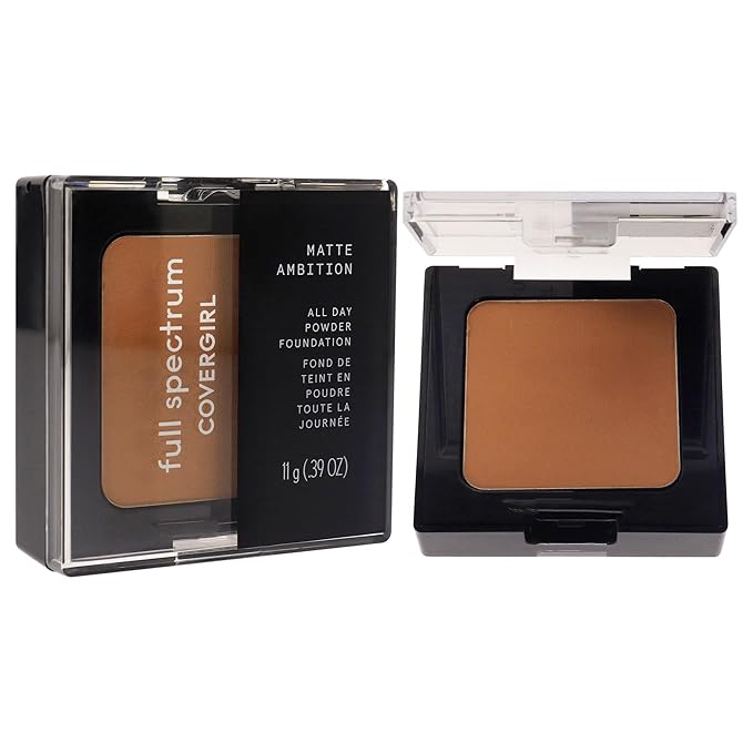 COVERGIRL Matte Ambition, All Day Powder Foundation, Medium-tan Neutral, 0.38 Ounce-Velvo Beauty