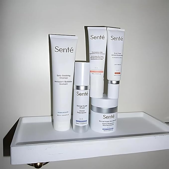 Senté Even Tone Mineral Sunscreen Tinted | SPF 40 Light-Medium | Hydrating, Lightweight Sun Protection Treatment for Redness & Discoloration | UVA/UVB & Blue Light Defense | 1.7 oz-Velvo Beauty