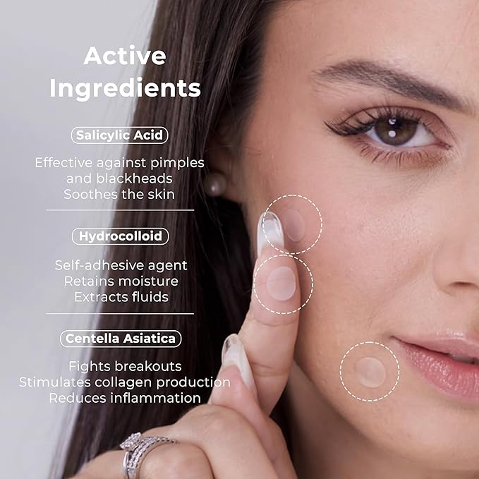 OMMA Korean Pimple Patches for Face with Hydrocolloid Patch, Invisible Blemish Pimple Stickers Acne Dots - Salicylic Acid Whiteheads Fast Acne Spot Treatment - 10 mm Zit Patches (72 Count)-Velvo Beauty