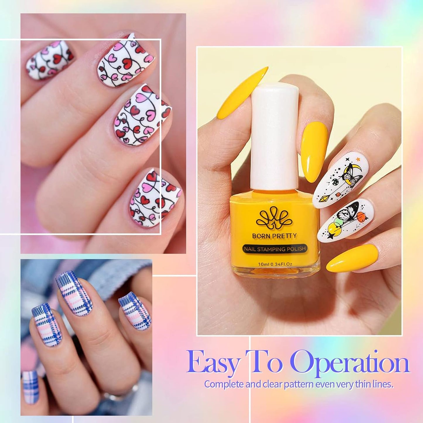 Born Pretty Nail Art Stamping Polish Halloween Nail Polish Set Manicure Print Nails Polish for Stamping Plates 24 Colors Bulk Nail Polish Set Gift Collection-Velvo Beauty