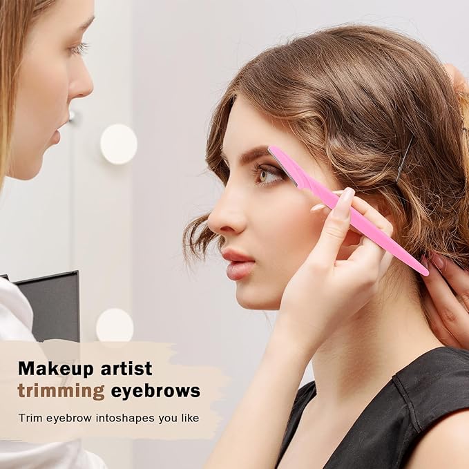 D 21 PCS Eyebrow Razor,Dermaplane Razor,Face Razors for Women and Men,Dermaplaning Tool for Face,3 Colors Facial Hair Shavers with Precision Cover,Facial Hair Remover for Women,Eyebrow Hair Trimmers-Velvo Beauty