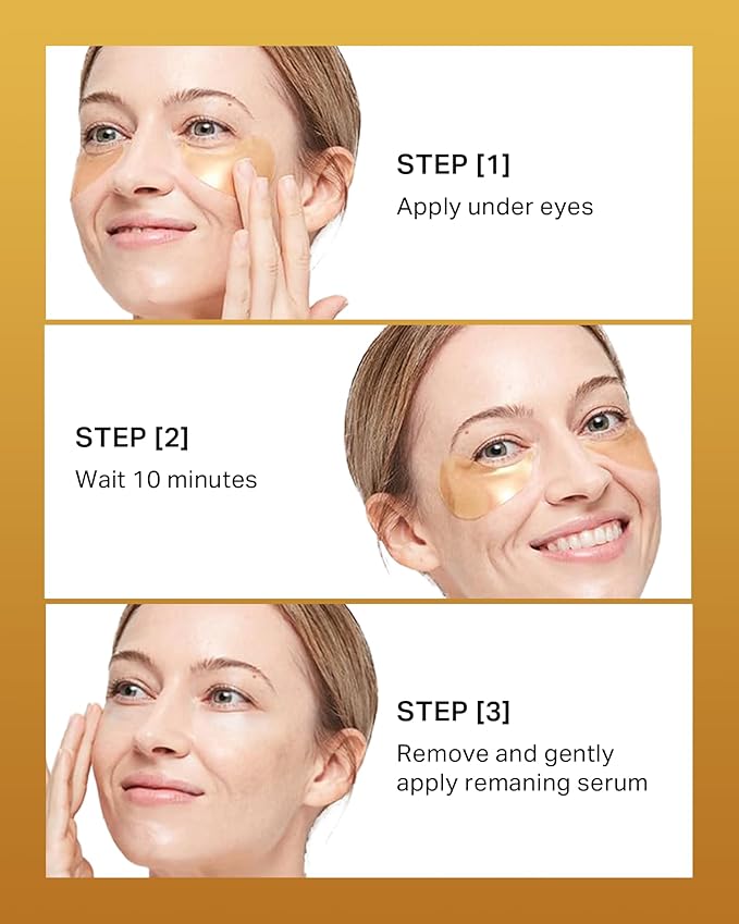 depology Restoring Hydrogel Under Eye Patch | 60 Patches | Brightening Caffeine Gold Pads for Dark Circles | Puffiness | Wrinkles | Refresh | Travel-Velvo Beauty