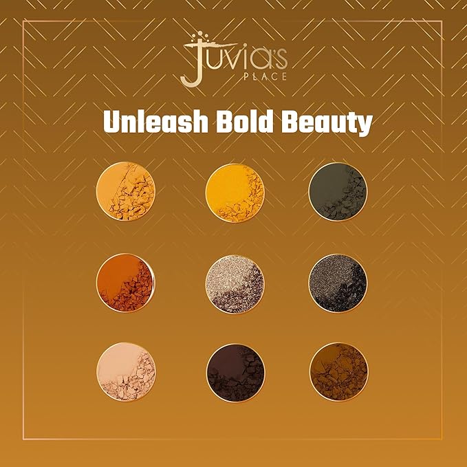 Juvia's Place Palette The Nomad - Marigold, Shimmering Honey, Deep Merlot, Shades of 9, Deep Merlot, Pigmented Makeup Palette Eye Color & Shine-Velvo Beauty