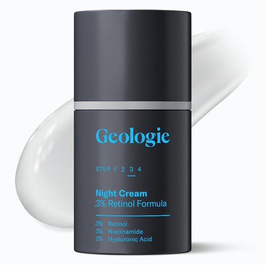 Geologie Retinol Anti-Aging Face Cream | Advanced .3% Retinol Formula for Effective Results | Reduce Fine Lines & Wrinkles | Protect & Repair Skin With Hyaluronic Acid & Niacinamide | For Men & Women-Velvo Beauty