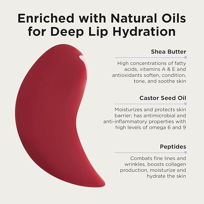 Côte Mulberry Peptide Lip Shine – Milky Mauve Lip Gloss for Plumping & Hydration – Vegan, Cruelty-Free, Anti-Aging, Shea Butter & Hyaluronic Acid Infused – Long-Lasting, Smooth, Moisturizing Shine-Velvo Beauty