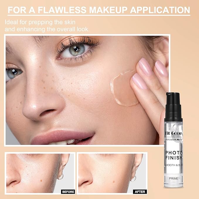 Foundation Liquid Full Coverage Matte Oil Control Concealer with Face Primer & Makeup Brush & Makeup Sponges-Velvo Beauty