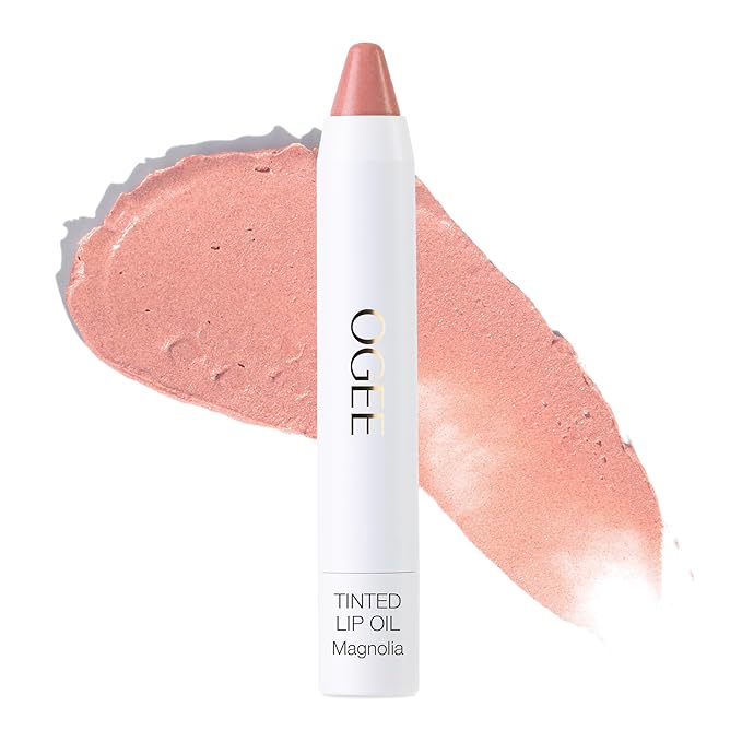 Ogee Tinted Sculpted Lip Oil - Lip Stain Made with 100% Organic Coconut Oil, Jojoba Oil, and Vitamin E - Best as Lip Balm, Lip Color or Lip Treatment - MAGNOLIA-Velvo Beauty