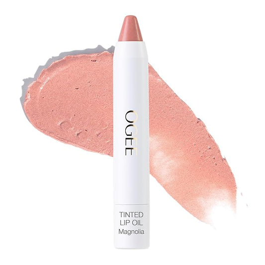 Ogee Tinted Sculpted Lip Oil - Lip Stain Made with 100% Organic Coconut Oil, Jojoba Oil, and Vitamin E - Best as Lip Balm, Lip Color or Lip Treatment - MAGNOLIA-Velvo Beauty
