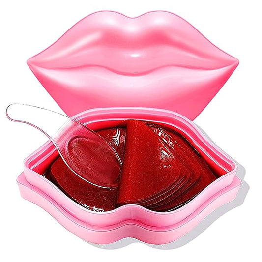 20Pcs Moisturizing/Plumping Lip Mask, Restores Moisture Mask for Dry Lips and Lines Overnight Care, Gel Treatment Masks (Pink)-Velvo Beauty