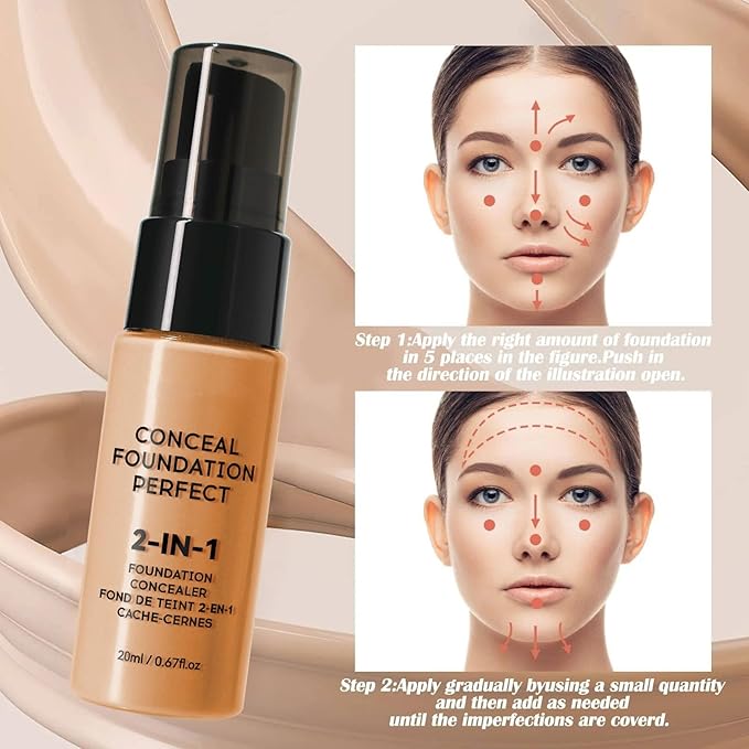 Flawless Liquid Coverage Foundation Long-Lasting Makeup Base Moisturizing Non-greasy Poreless Liquid Concealer Foundation For All Skin, Easy To Push Away, Matte Finish, Balanced Skin Color(01#)-Velvo Beauty