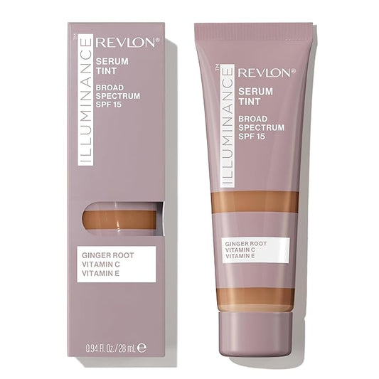 Revlon Illuminance Tinted Serum, Triple Hyaluronic Acid, Evens Out Skin Tone Over Time and Hydrates All Day, SPF 15, 505 Rich Sand, 0.94 fl oz.-Velvo Beauty