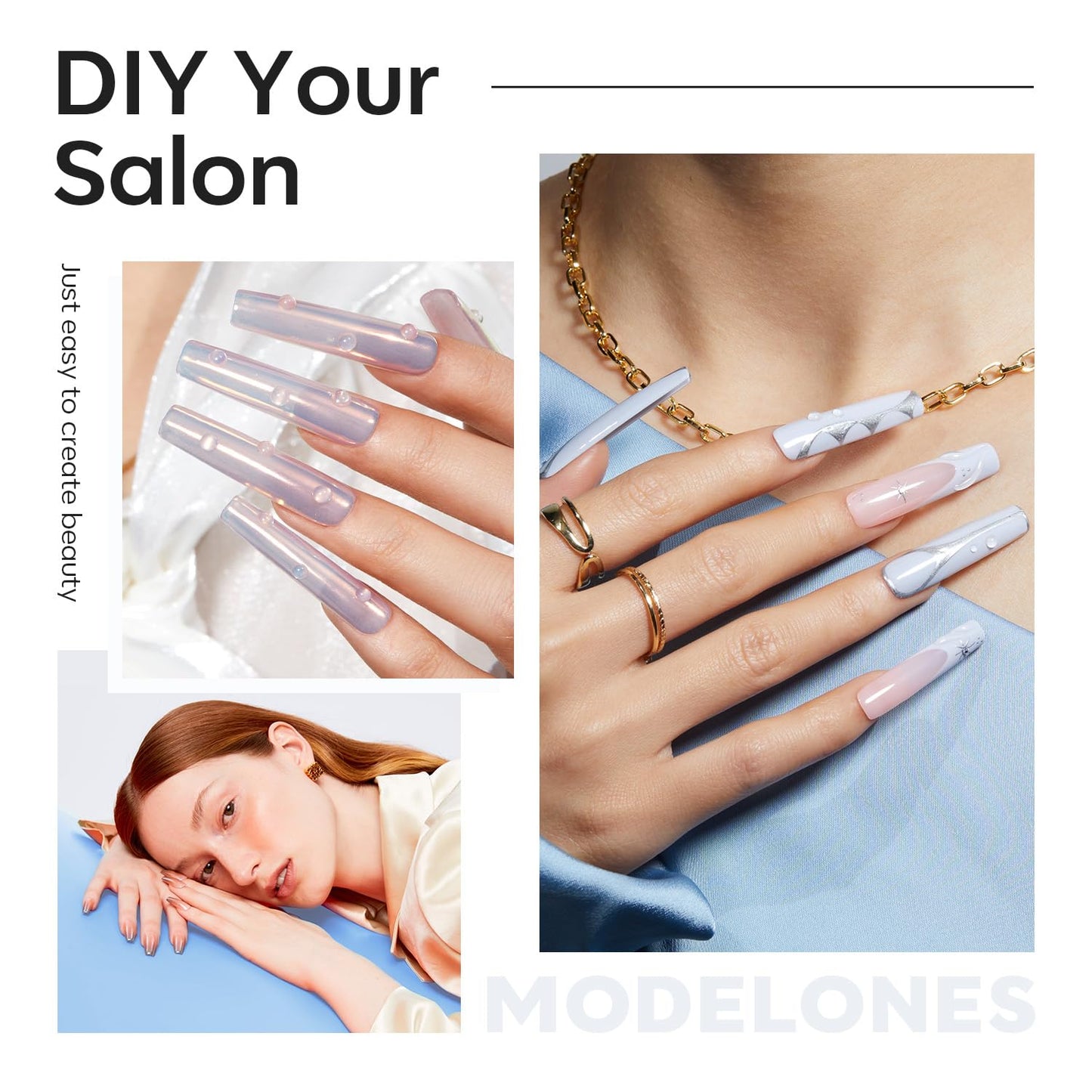 Modelones Long Square XXL Fake Nail Tips - 504Pcs Gel Tips Pre-shaped Half Matte Full Cover Clear Acrylic Gel Kit False Press on Nails for Extension DIY Salon 12Sizes-Velvo Beauty