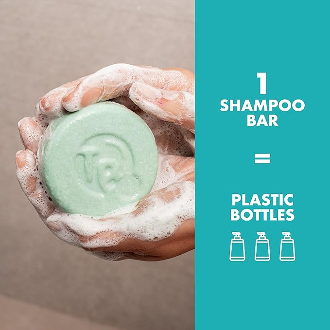 Tree Bottle Castor Oil Shampoo bar with Peppermint Essential Oils + Biotin - For Hair Growth, Strengthening, Thickening & Volumizing - Free of Parabens & Sulfates - Made in USA - 4.5oz (Pack of 2)-Velvo Beauty