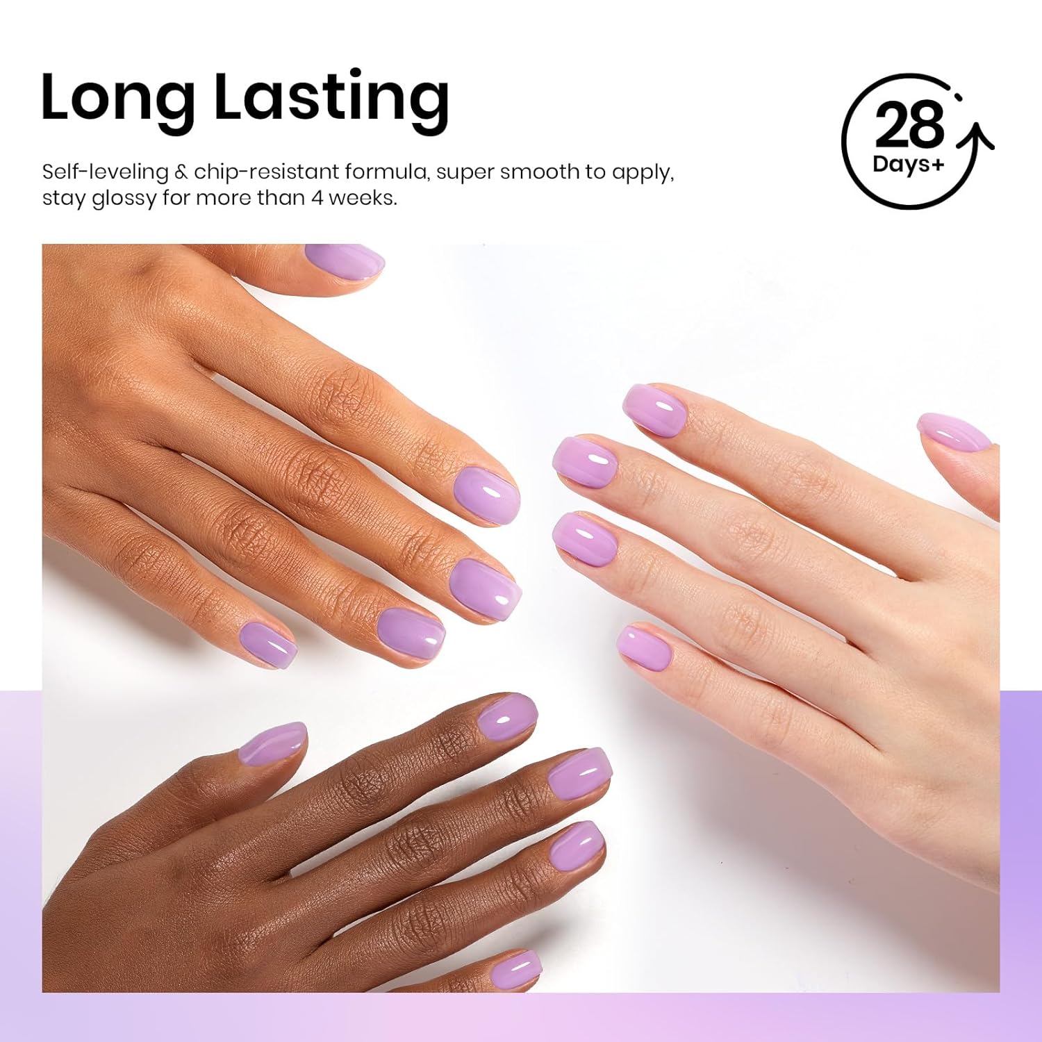 Beetles Purple Gel Nail Polish, 15ML Pastel Purple Jelly Gel Polish Translucent Effect Nail Concealer High Gloss Soak Off UV Sheer Lavender Spring Summer Manicure Gift for Women-Velvo Beauty