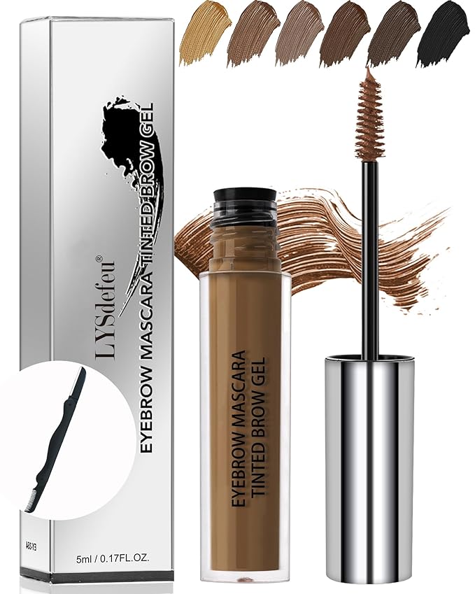 Waterproof Tinted Brow Gel - Long Lasting, Smudge-Proof Liquid Eyebrow Makeup - Volumizing Enhance Eyebrow Mascara for Women - With Brow Razor Brush - 02 Auburn-Velvo Beauty