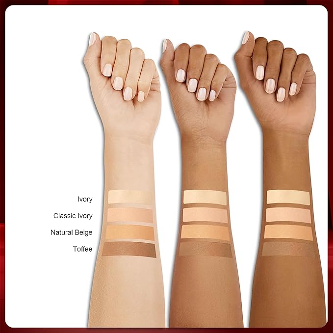 FV Waterproof Foundation with Medium Coverage, Oil-free & Long Lasting, Lightweight, Matte Foundation for Oily/Normal Skin, Sweat-resistant Liquid Makeup Foundation for Face, 30g, Classic Ivory-Velvo Beauty