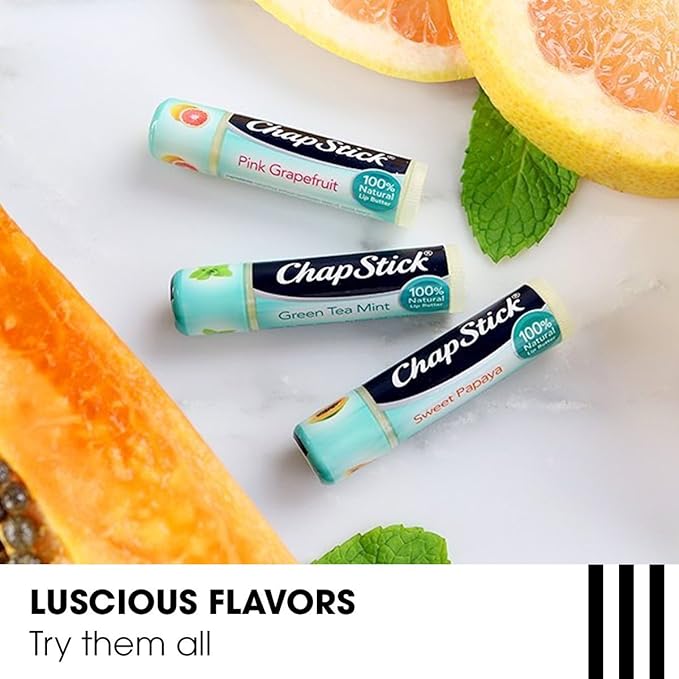 ChapStick Papaya 100% Natural Lip Butter Tube, Lip Balm - 0.15 Oz, Non-tinted, Sweet Papaya-Velvo Beauty