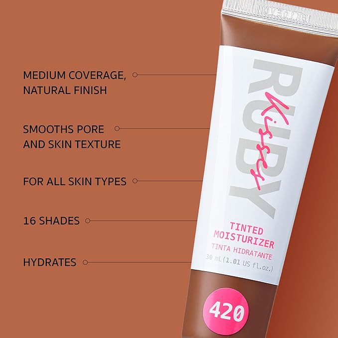 Ruby Kisses Tinted Moisturizer, Hydration, Calm & Revitalize Skin, Skin Perfecting, Blur Pores & Fine Lines, Natural Finish & All-Day Comfort Wear (Chestnut)-Velvo Beauty