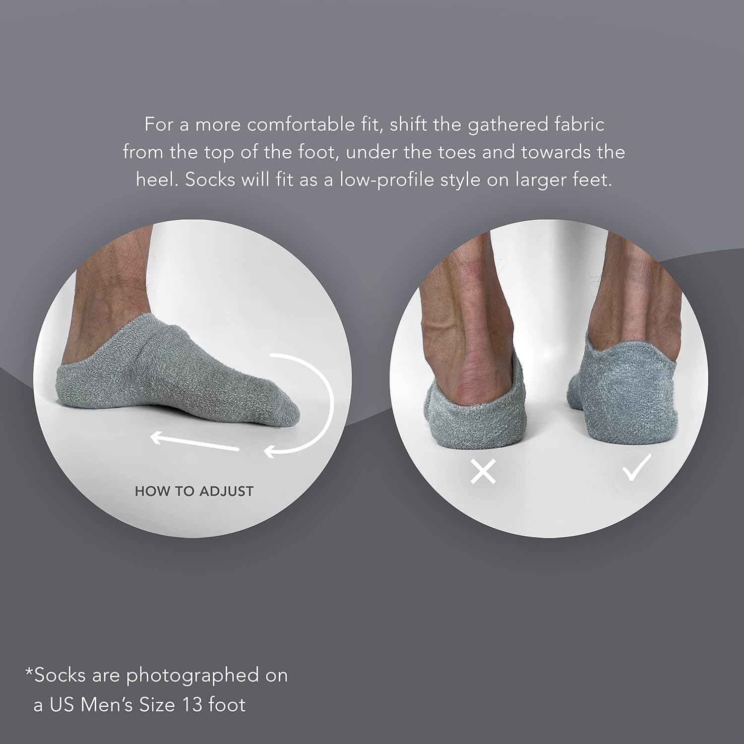 Barefoot Scientist Sleep On It Overnight Moisturizing Gel Socks, Low Profile Ankle Socks, Nourish Your Feet, Grey, L-Velvo Beauty