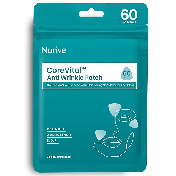 Advanced Wrinkle Patches 60ct Smile Line, Frown Line Wrinkle Patches for Facial Korean Skin Care Face Wrinkle Tape Invisible Overnight with Retinol & Collagen (Small (Face))-Velvo Beauty