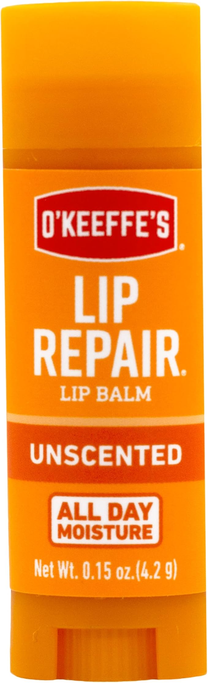O'Keeffe's Unscented Lip Repair Lip Balm for Dry, Cracked Lips, Stick, (Pack of 3)-Velvo Beauty