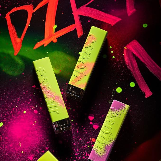 ESPOIR Dirty Neon vegan shine lipstick #Lip Care Balm(4.5g) | Wearable Shine Neon with Bright Acid Color Lip Stick | a Moist and Soft, Long Lasting Lipstick | Korean Makeup-Velvo Beauty