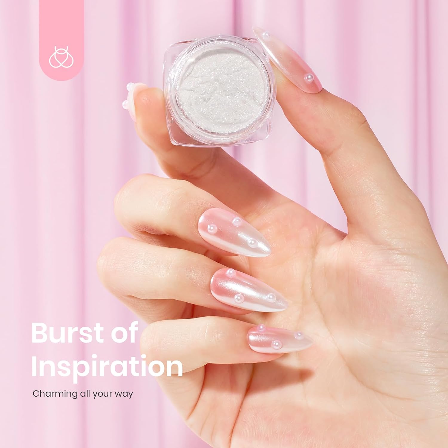 Beetles Pearl Chrome Nail Powder White for Mirror Effect Gel Cromer Nail Powder Nails Glitter Manicure Holographic Pigment Nails Art Design Gifts for Women-Velvo Beauty