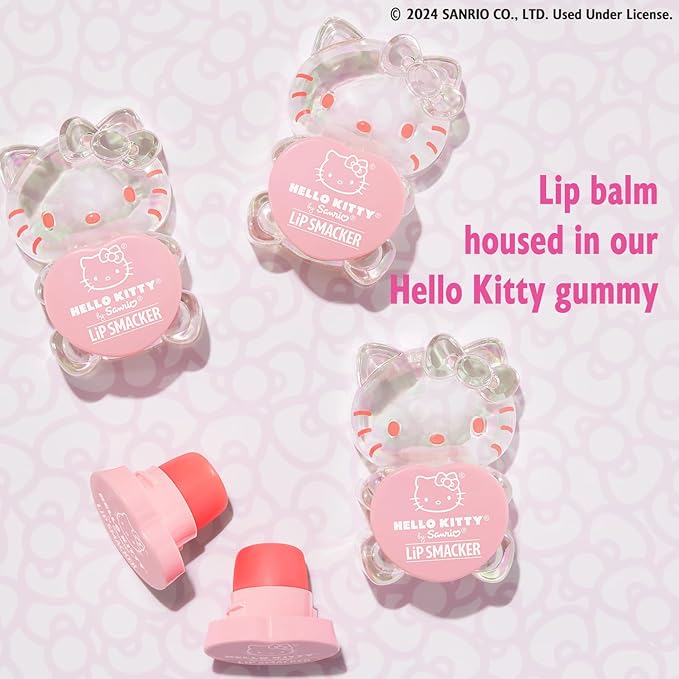 Lip Smacker Hello Kitty Peach-Flavored Gummy Lip Balm | Sanrio Collection | Gifts-Velvo Beauty