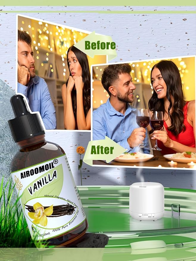 Vanilla Bean Essential Oil Warm Scented Oils Perfume Air Freshener Diffuser Candle Making Aroma Refill Wick Scent Skin Fragrance Oil 4 Fl Oz-Velvo Beauty