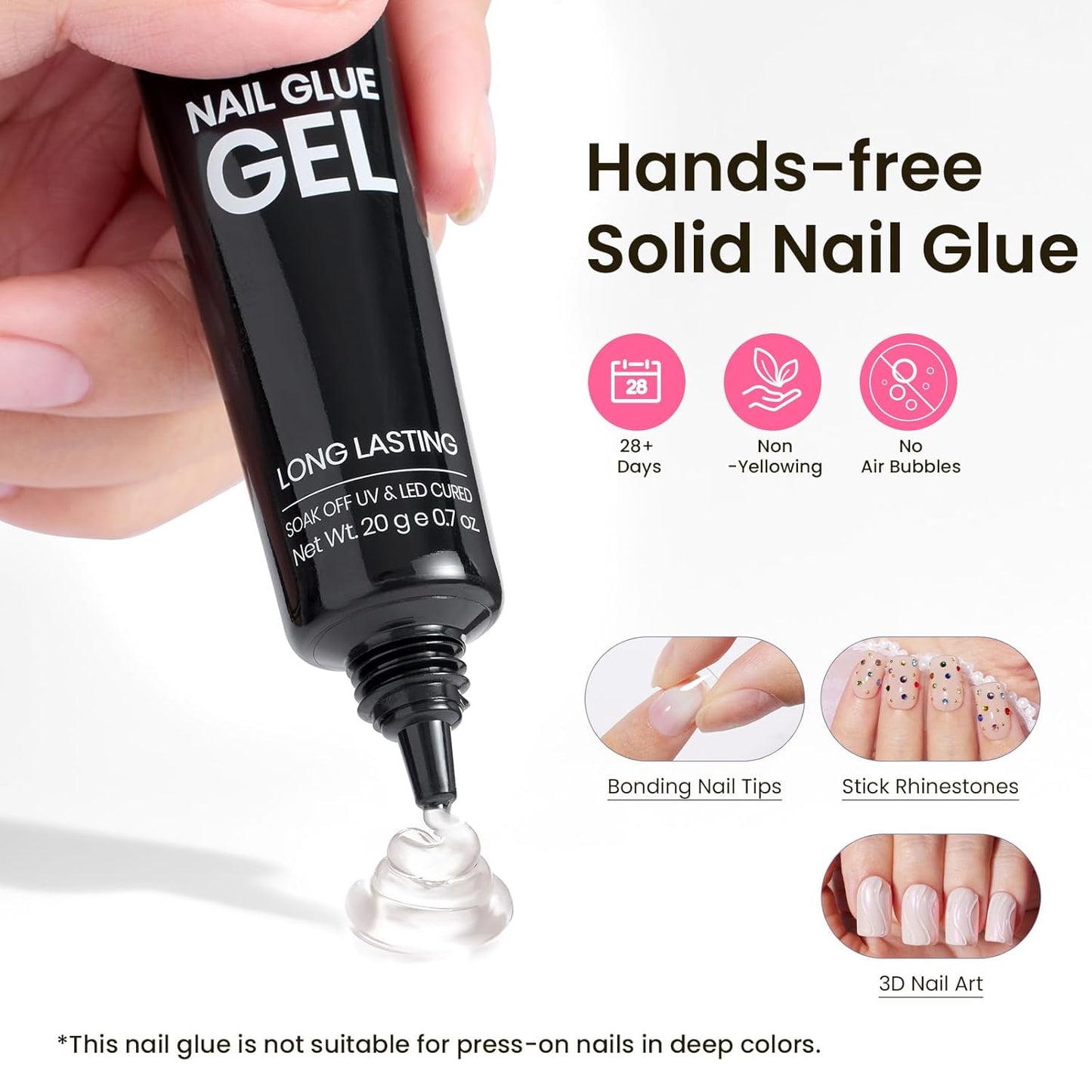 Beetles Tipex Gel Nail Kit Extra Short Square: 16 Sizes Instant Apex Nail Tips, 224 Pcs Pre-Building False Nail Tips with Tipex Nail Glue, Mini Nail Lamp-Thick Acrylic Nail Set-Velvo Beauty