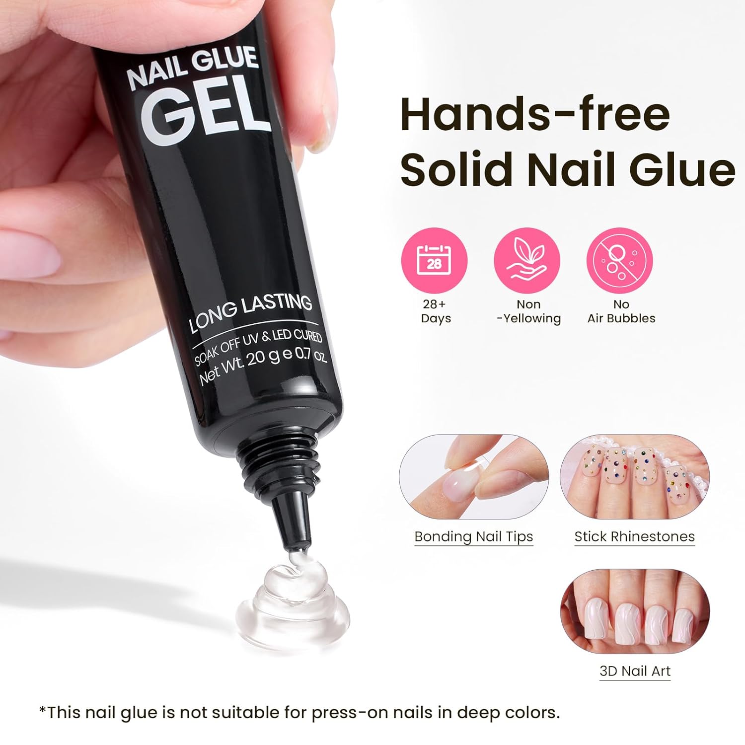 Beetles Tipex Gel Nail Kit Extra Short Square: 16 Sizes Instant Apex Nail Tips, 224 Pcs Pre-Building False Nail Tips with Tipex Nail Glue, Mini Nail Lamp-Thick Acrylic Nail Set-Velvo Beauty