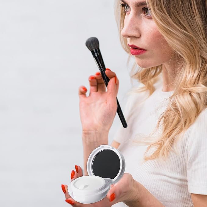 2 Pack Lip Balm Containers,Plastic Portable Empty Lip Balm Container with Mirror and Silicone Lip,Empty Lipstick Dispenser Box for Travel,Home-Velvo Beauty