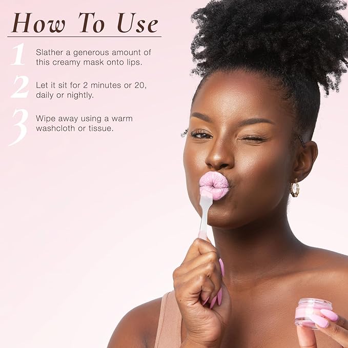 sara happ Sweet Clay Mask + Vanilla Bean Sugar Scrub Lip Duo, Exfoliating and Moisturizing Lip Treatments for Dry and Flaky Lips, Vegan (0.47 ounce and 0.5 ounce jars)-Velvo Beauty