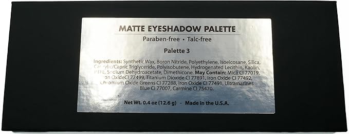 Matte Off White, Light Brown, Medium Brown & Black Vegan Eyeshadow Mini Palette; Talc, Paraben & Cruelty Free-Velvo Beauty