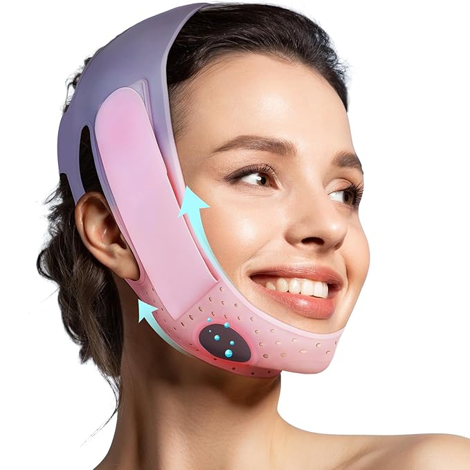 V-Line Mask Chin Up Mask V Shaped Face Mask Chin strap, Soft Silicone Chin Strap V Line Lifting Mask for Women,Jaw Exerciser-Velvo Beauty