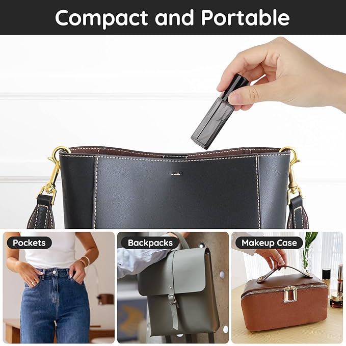 Segbeauty 5 Packs Travel Perfume Bottle Refillable, 10ML Mini Portable Glass Spray Bottles Atomizer, Empty Cologne Sample Dispenser with Funnel and Pipette, Perfume Making Kit Toiletries Container-Velvo Beauty