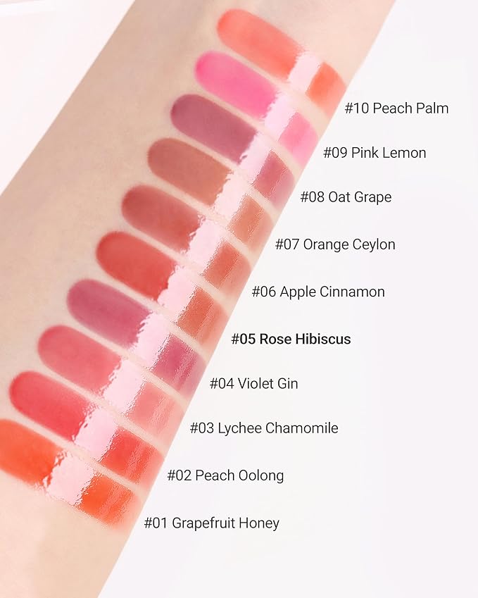THESAEM Saemmy's Ade Shot Tint - Korean Lip Titnt, Water Gel Lip Stain with Plump Glowy Moisturizing Finish, Buildable Radiant Gloss, Long-Lasting Comfort, 0.1 fl.oz. (05 Rose Hibiscus)-Velvo Beauty