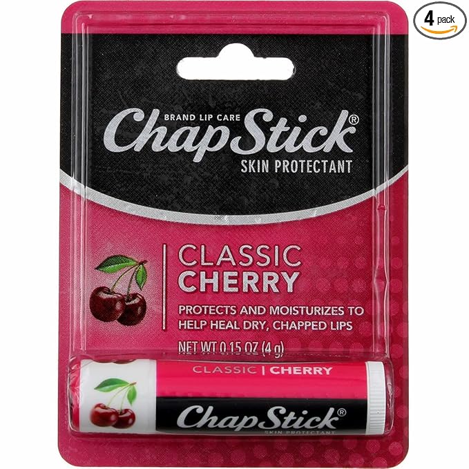 0.15 Oz Cherry Flavor Skin Protectant Flavored Lip Balm Tube (Pack of 4)-Velvo Beauty