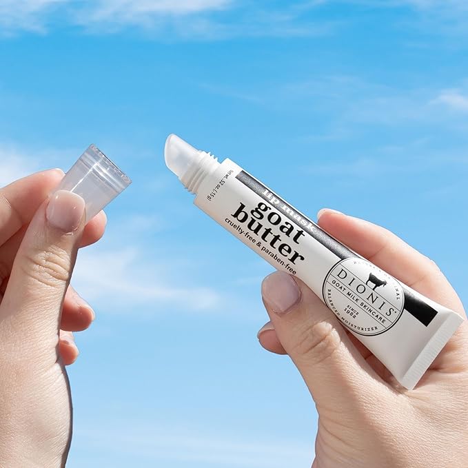 Dionis Goat Butter Overnight Lip Mask & Lip Balm Kit - Goat Milk, Jojoba & Moringa Oils Moisturize & Repair Chapped Lips Overnight while Lip Balm Keeps Moisture Locked In All Day, Creamy Coconut-Velvo Beauty