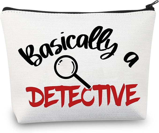 BDPWSS Basically A Detective Makeup Bag True Crime Gift True Crime Junkie Gift True Crime Lovers Gift True Crime Podcast Gift (basically detective)-Velvo Beauty