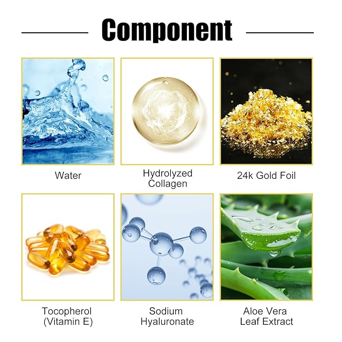 24K Gold Eye Masks, Crystal Collagen Eye Patches for Puffy Eyes, Reducing Fine Lines, Effectively Moisturizing Gold Eye Mask for Dark Circles and Puffiness Wrinkle Eye Bags-Velvo Beauty