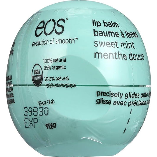 Eos Swt Mnt Sphere Srnk L Size 0.25o Eos Sweet Mint Sphere Shrinkwrap Lipbalm 0.25oz-Velvo Beauty
