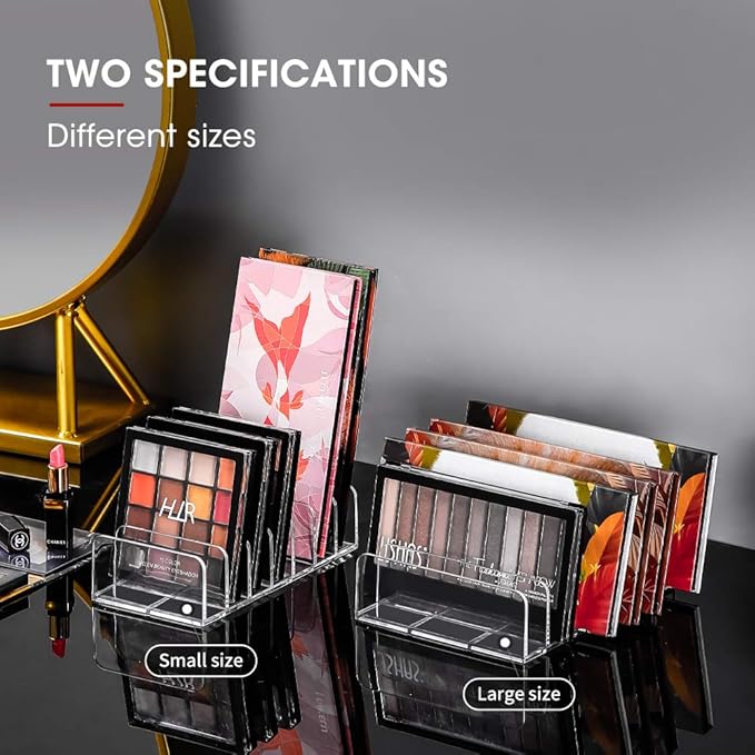 Eyeshadow Makeup Palette Cosmetic Organizer - Waterproof Eyeshadow Organizer for Eye Makeup Palette,Bathroom Countertop,7 Sections (1PCS-Small)-Velvo Beauty